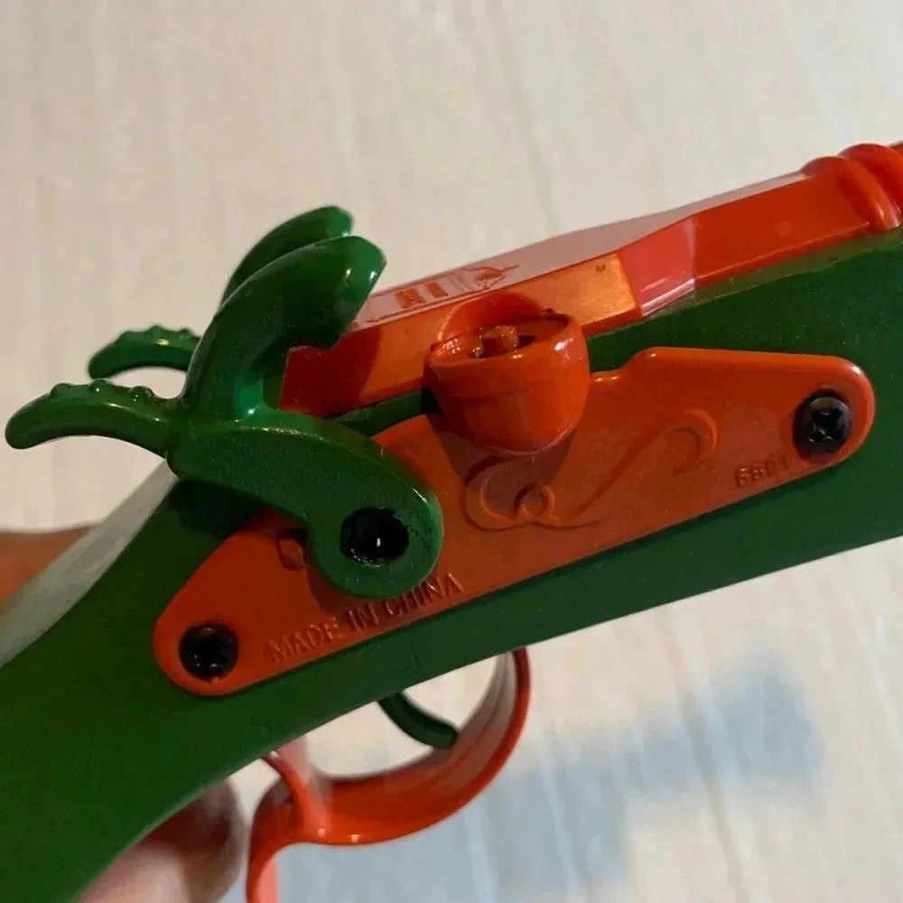 NEW Colonial Pirate Double Percussion Wooden Toy Cap Firing Pistol